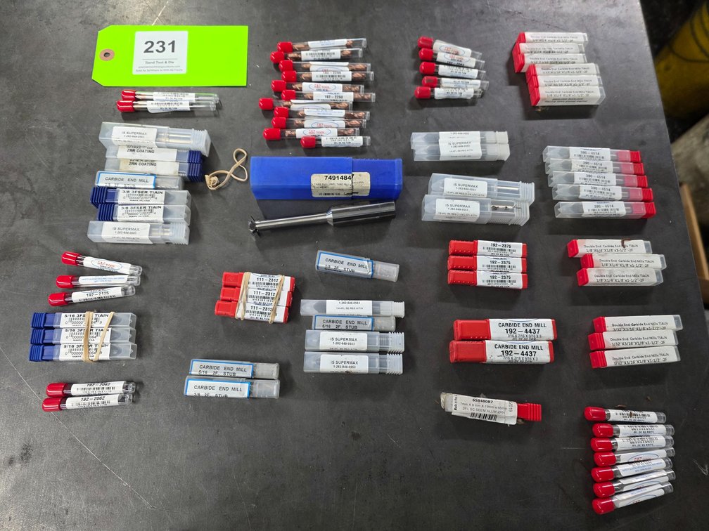 Large Quantity of Solid Carbide Endmills.