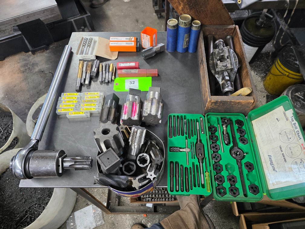 Large Quantity of Taps, Threading Components, and More.