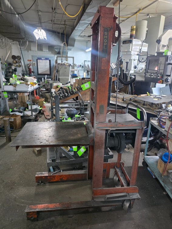 Manual Die Lift Cart.