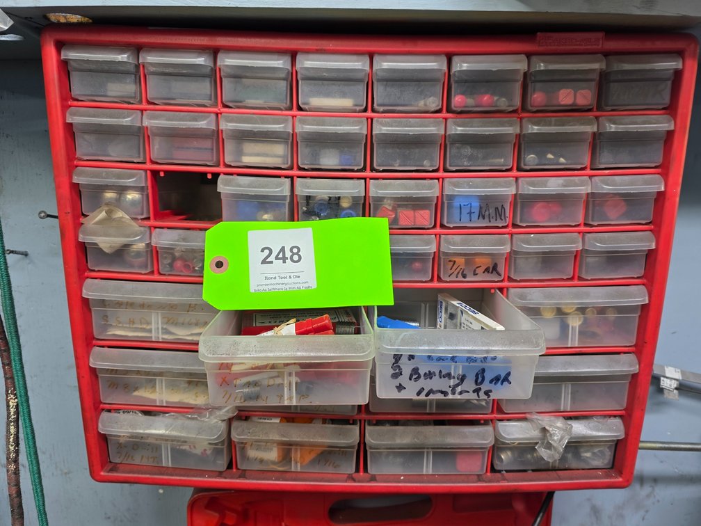 Multi-Drawer Cabinet with Huge Quantity of Perishables and Tooling.