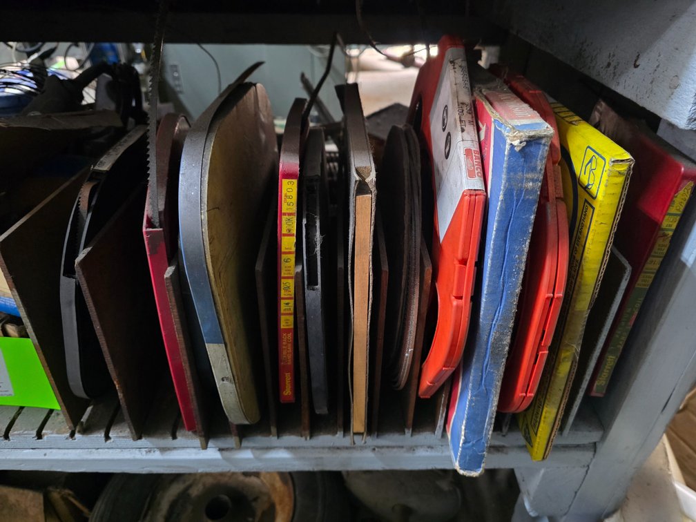 Large Quantity of Assorted Band Saw Blade Stock Rolls.