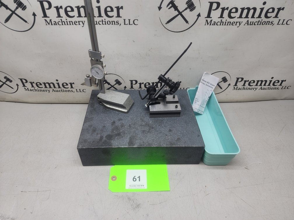 Surface Plate with Dial Height Gage.