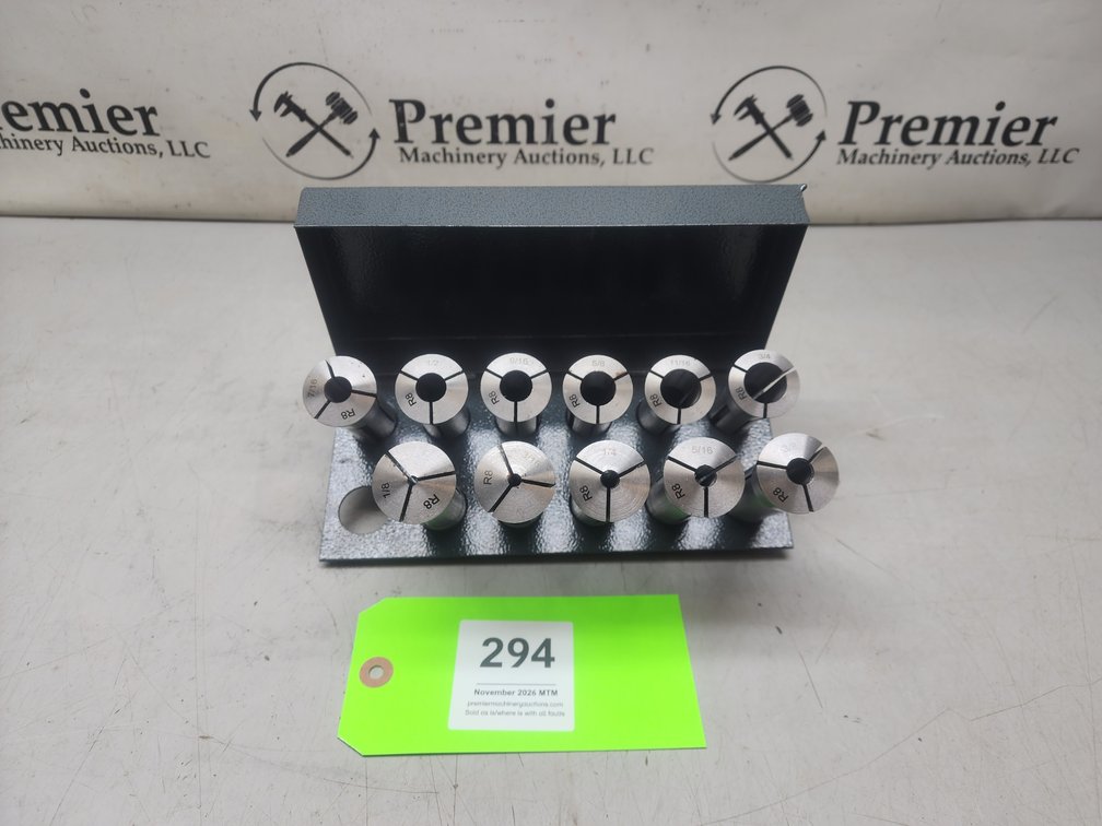 (11) R8 Collets in Holder.