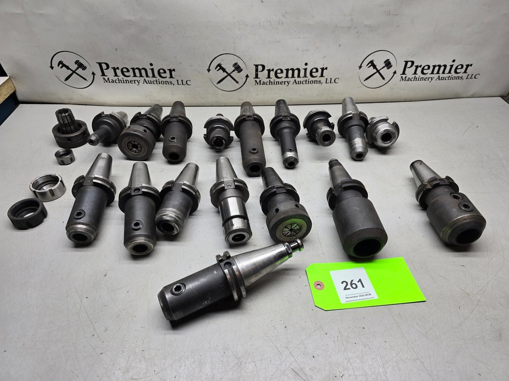 (17) Assorted Mostly Lyndex CAT-40 Tool Holders.