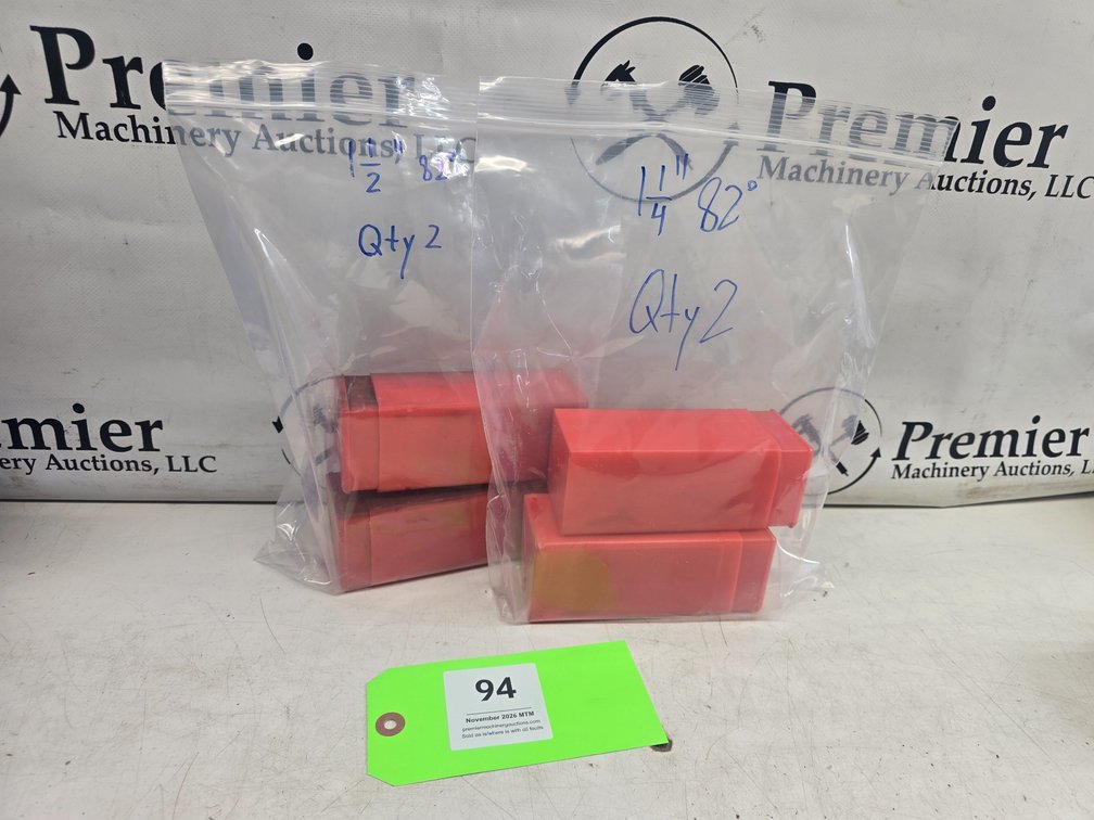 Countersinks, (2) 1-1/2" 82° and (2) 1-1/4" 82°.