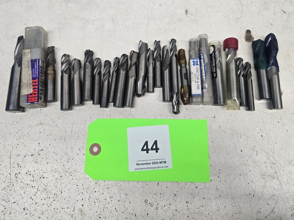 (25) Carbide Endmills 3/4"- 3/8"