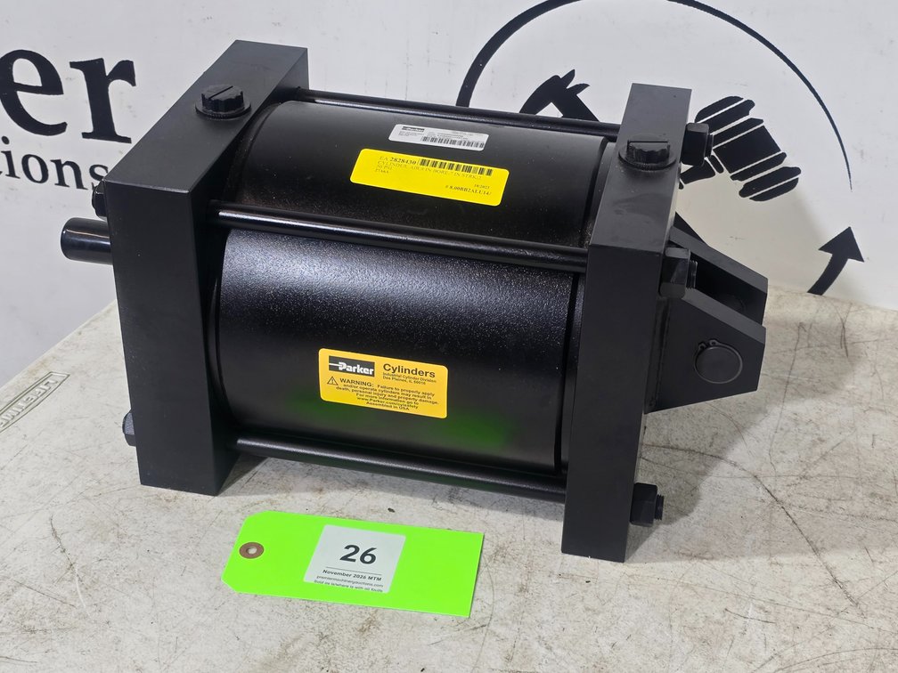 Parker P/N: 1H2A0000255246 Double Acting Pneumatic Tie-Rod Air Cylinder. Model 8.00BB2ALU14A7.000