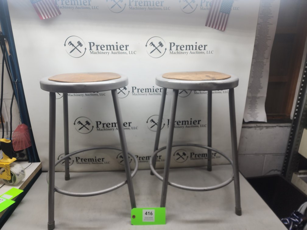 Pair Of Shop Stools.