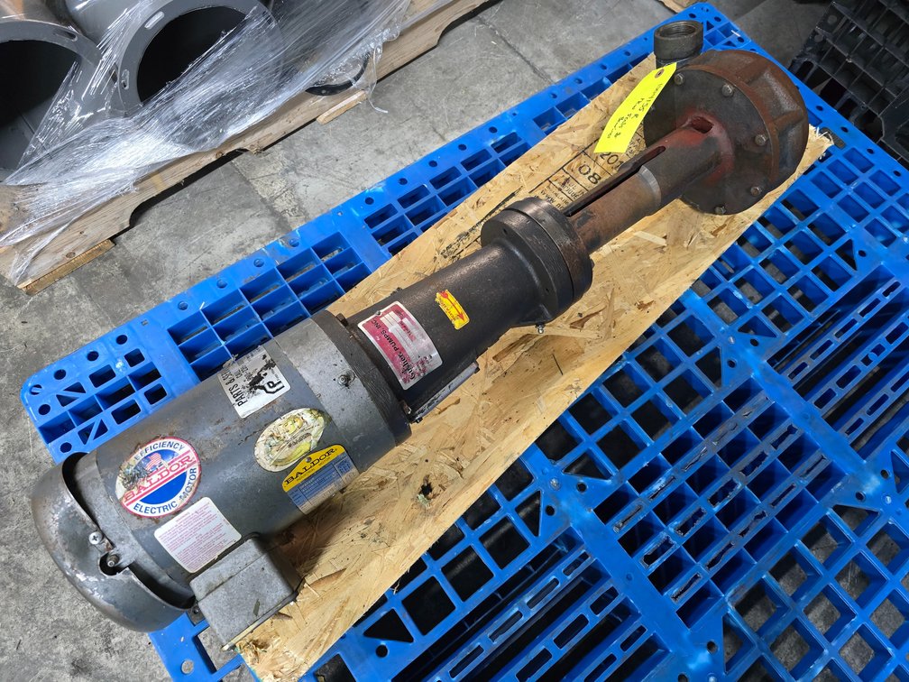 Gusher Model 11019A-SE-A-CDM Vertical Immersion Pump with Baldor 2 HP Motor.
