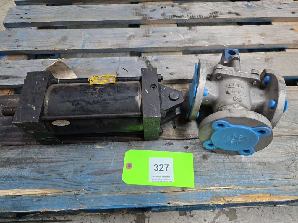 Pneumatic Cylinder and Flanged Valve.