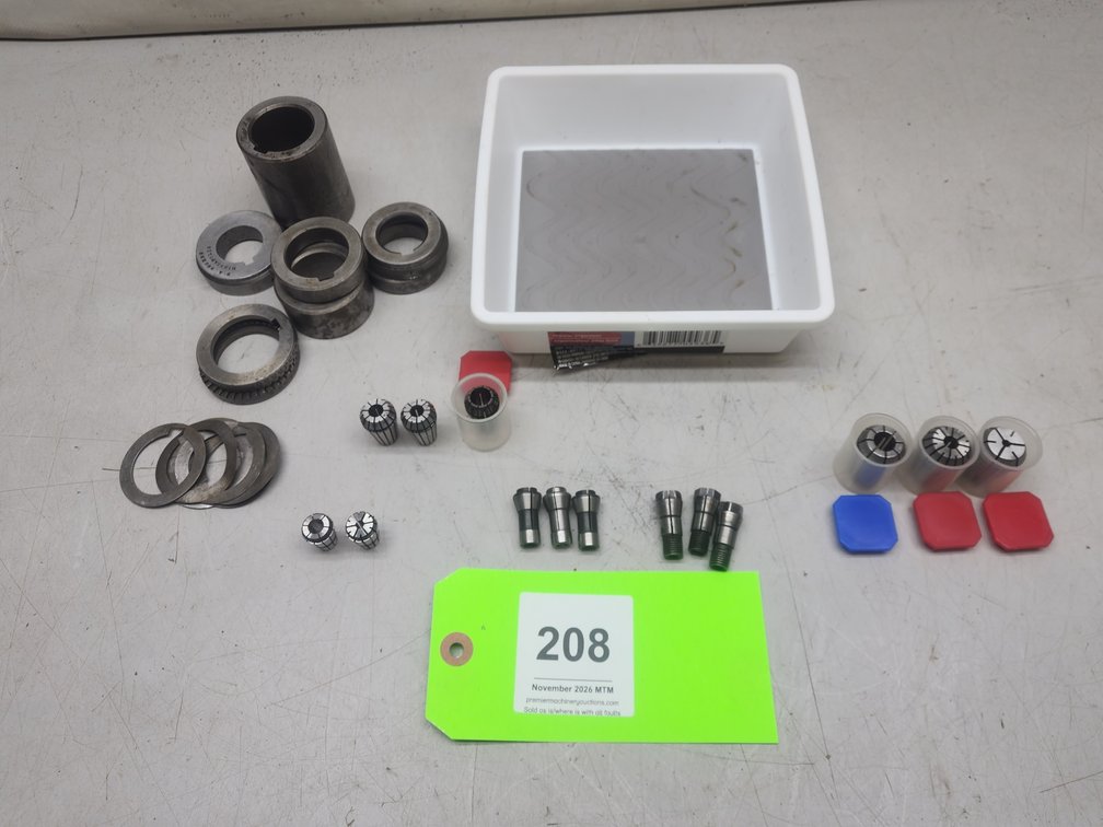 Assorted Collets & Arbor Spacers.