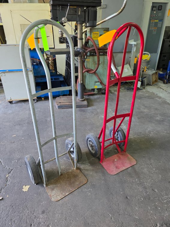 (2) Milwaukee Solid Tire 2-Wheel Dollys.