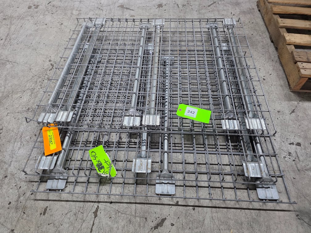 (4) 34" x 40" Length Pallet Rack Wire Deck Sections.