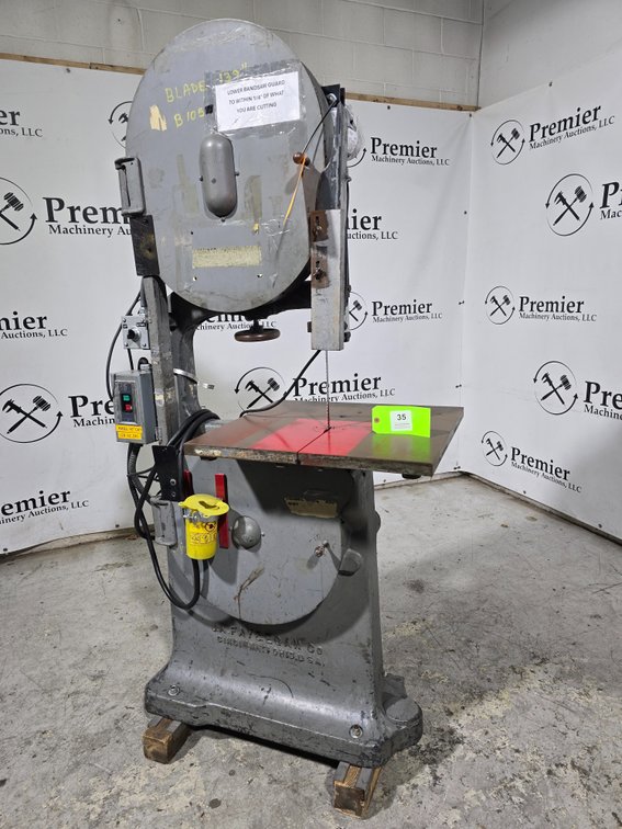 J.A. Fay & Egan Co. No. 557 Vertical Bandsaw.