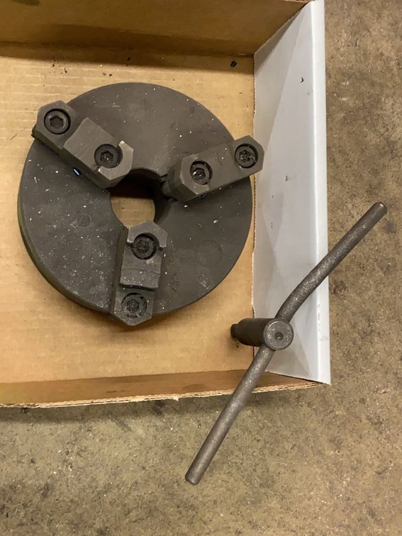 Unmarked 3-Jaw Self-Centering Lathe Chuck