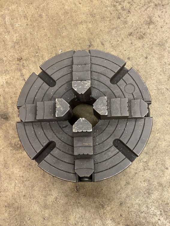 Unmarked 10" 4-Jaw Independent Lathe Chuck