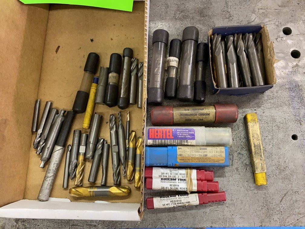 Assortment of Mostly Carbide End Mills