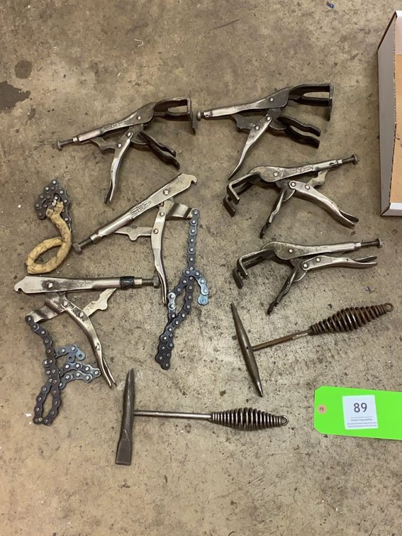 Group of Vise-Grip Welding Hold-Down Tools