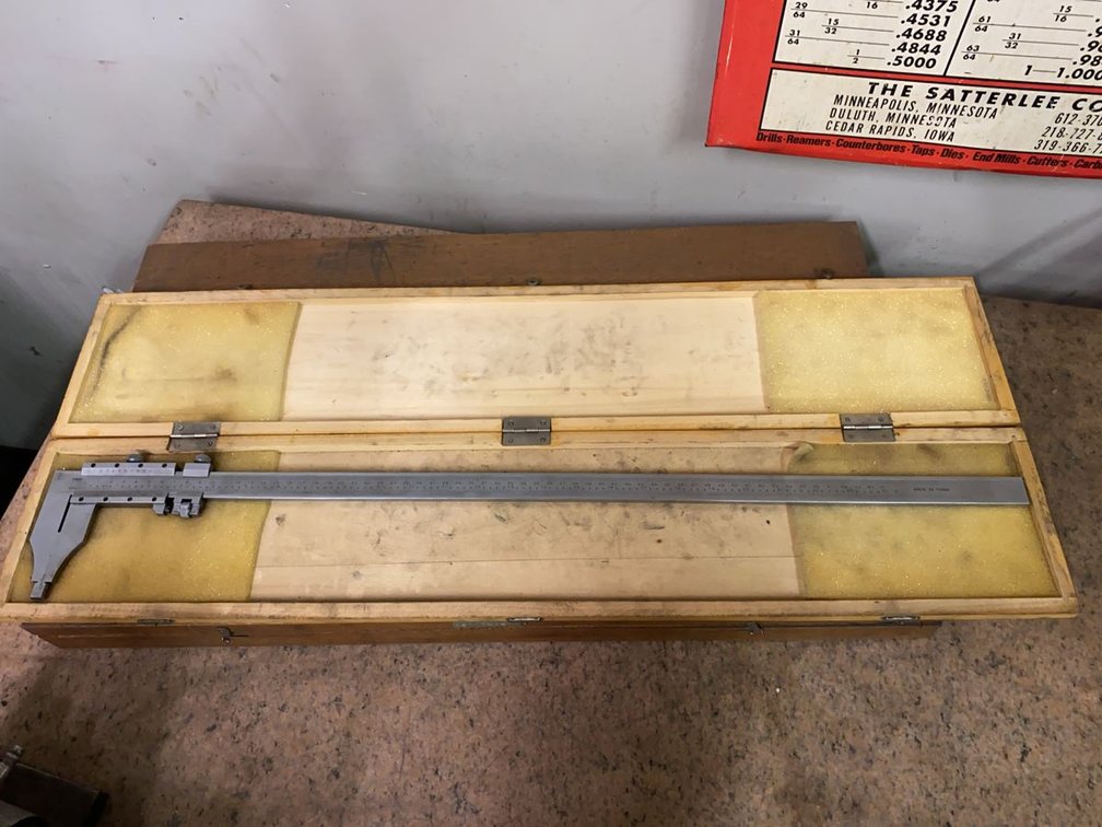 24in Vernier Caliper with Fitted Wood Case