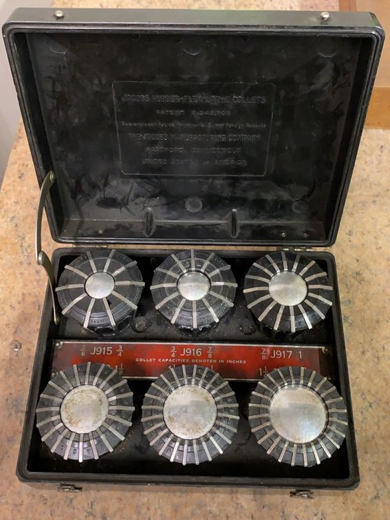 Jacobs Rubber-Flex Lathe Collets J915-J920 Set