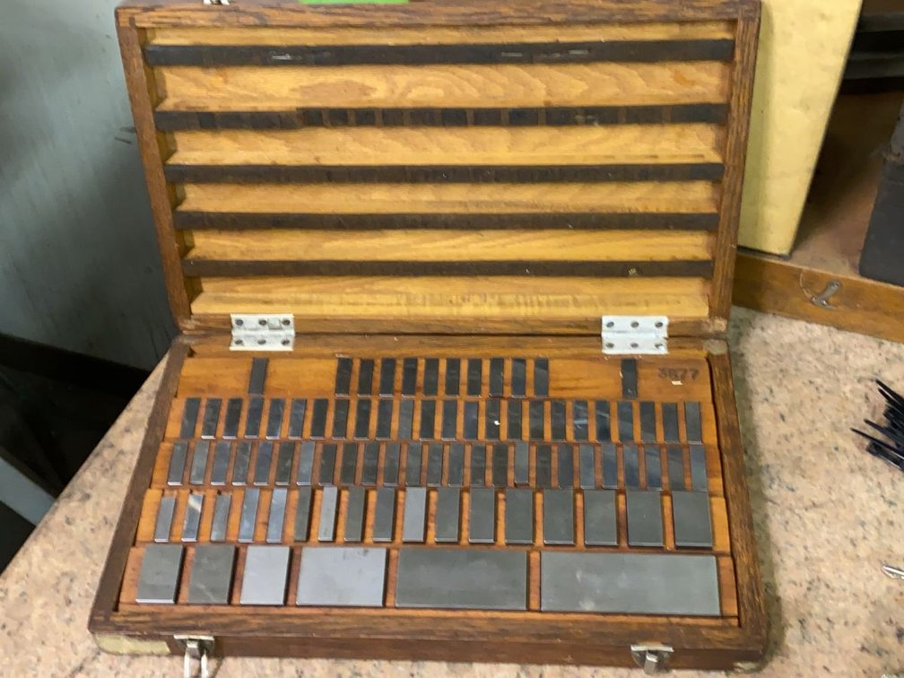Complete Webber Precision Slip Gage Block Set in Wood Case