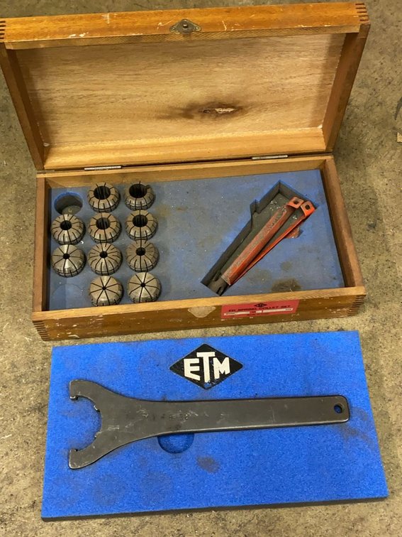 ETM ER Spring Collet Set with Wrenches
