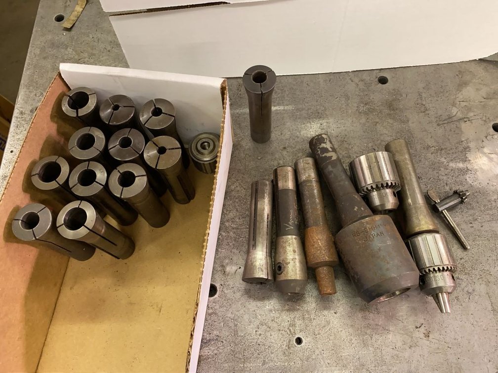 Assortment of Morse Taper Collets and Drill Chuck Arbors