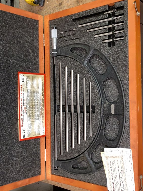 Starrett No. 224 6in-12in Micrometer Caliper Set G