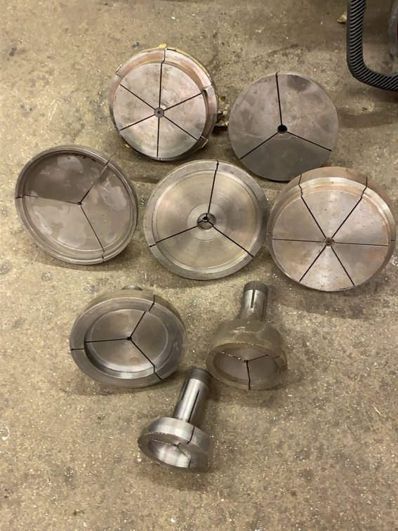 Group of Expanding Collet Mandrels Assorted Sizes
