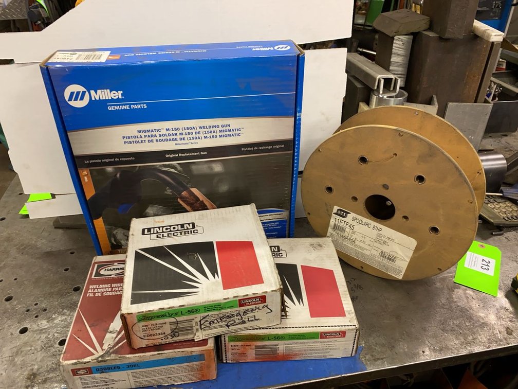 Group of MIG Consumables and Torch