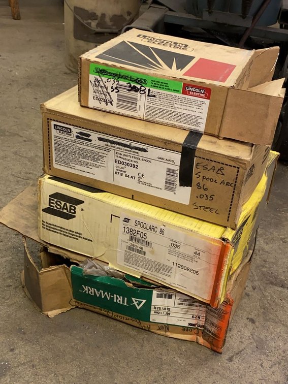 Assortment of Lincoln ESAB Welding Wire Spools