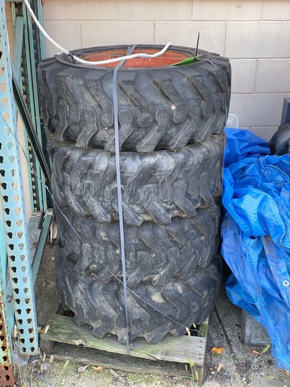 Set of 4 Samson Premium Skid Steer 12-16.5 NHS Tires on Rims