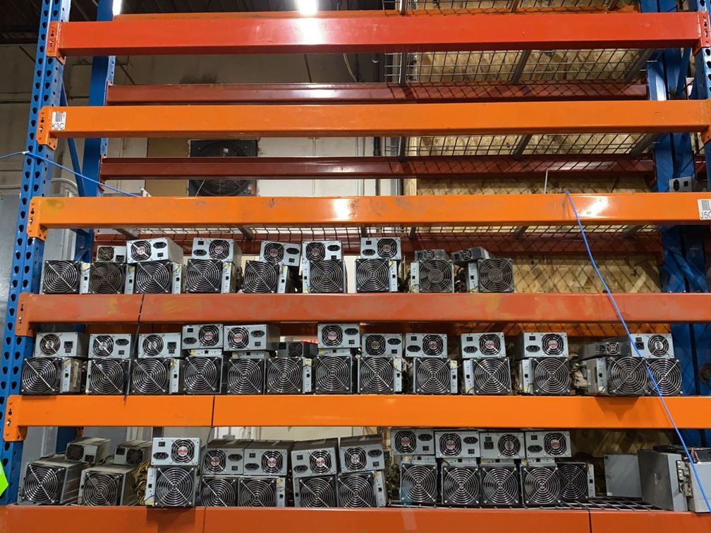 Group of Bitmain Antminer S9 Series Bitcoin Miners