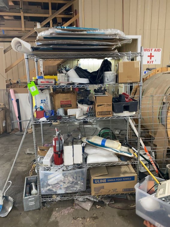 Group of Sign Parts and Components Shelf Contents
