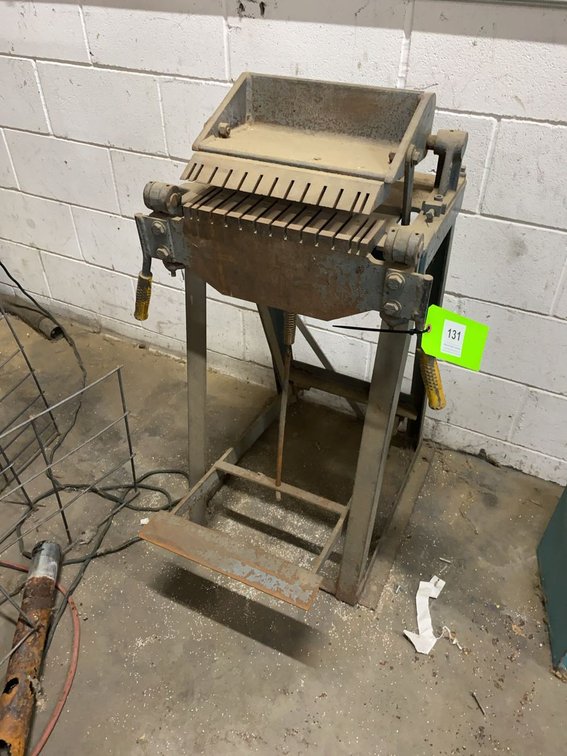 Foot Operated Sheet Metal Slitter on Stand
