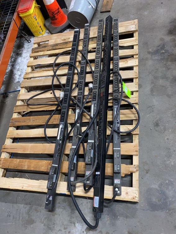 Group of 5 Geist/APC Vertical PDUs