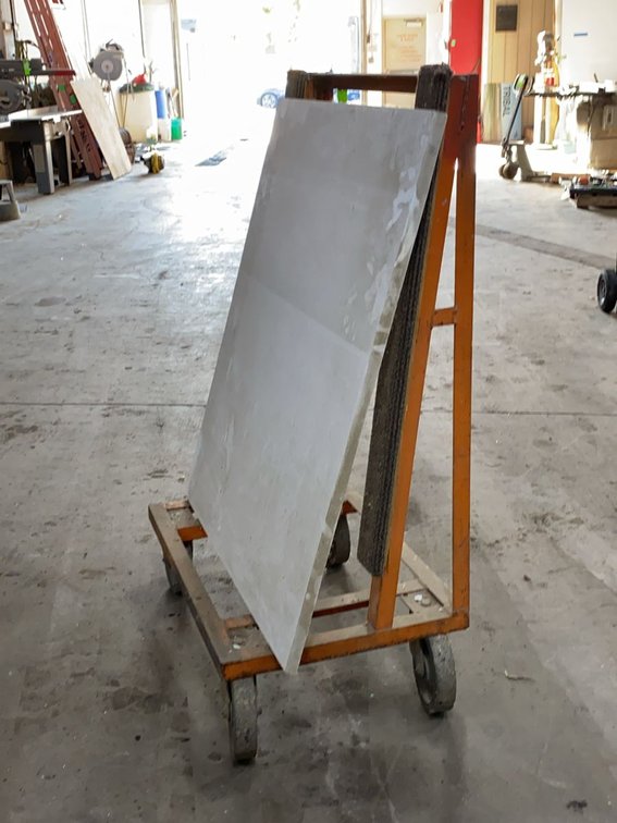 Steel Panel Cart with Casters