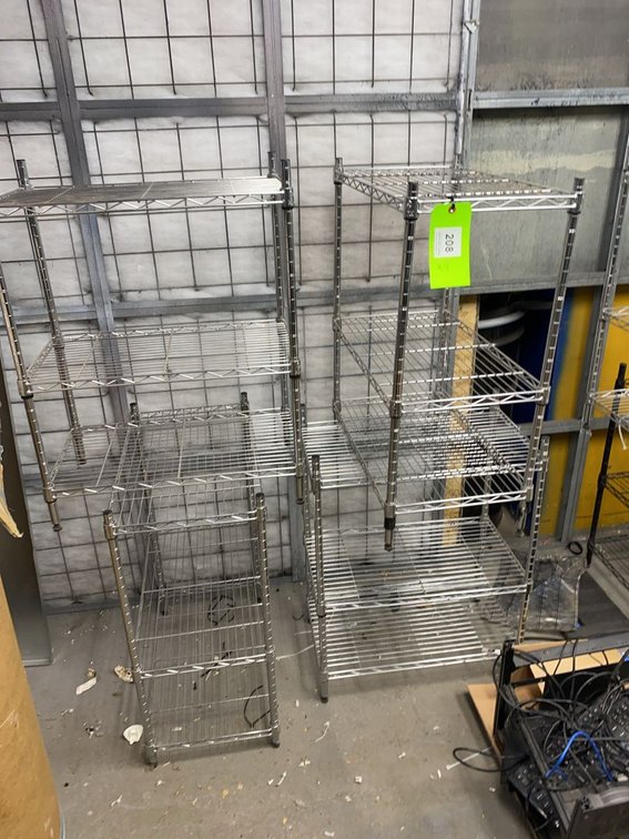 Group of 4 HDX NSF Chrome Wire Shelving Units
