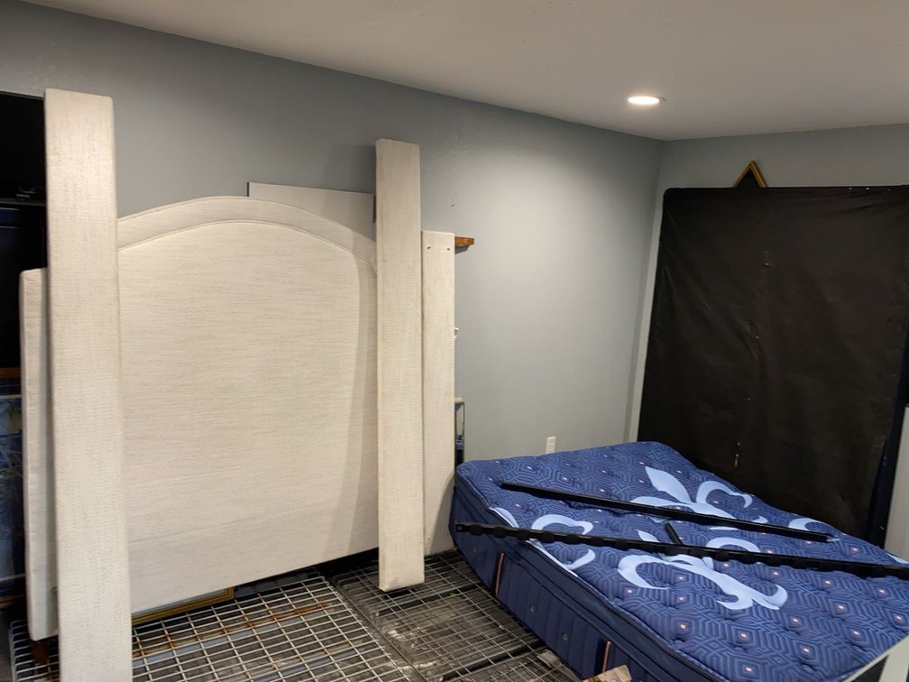 Cream Arched Upholstered Bed Frame