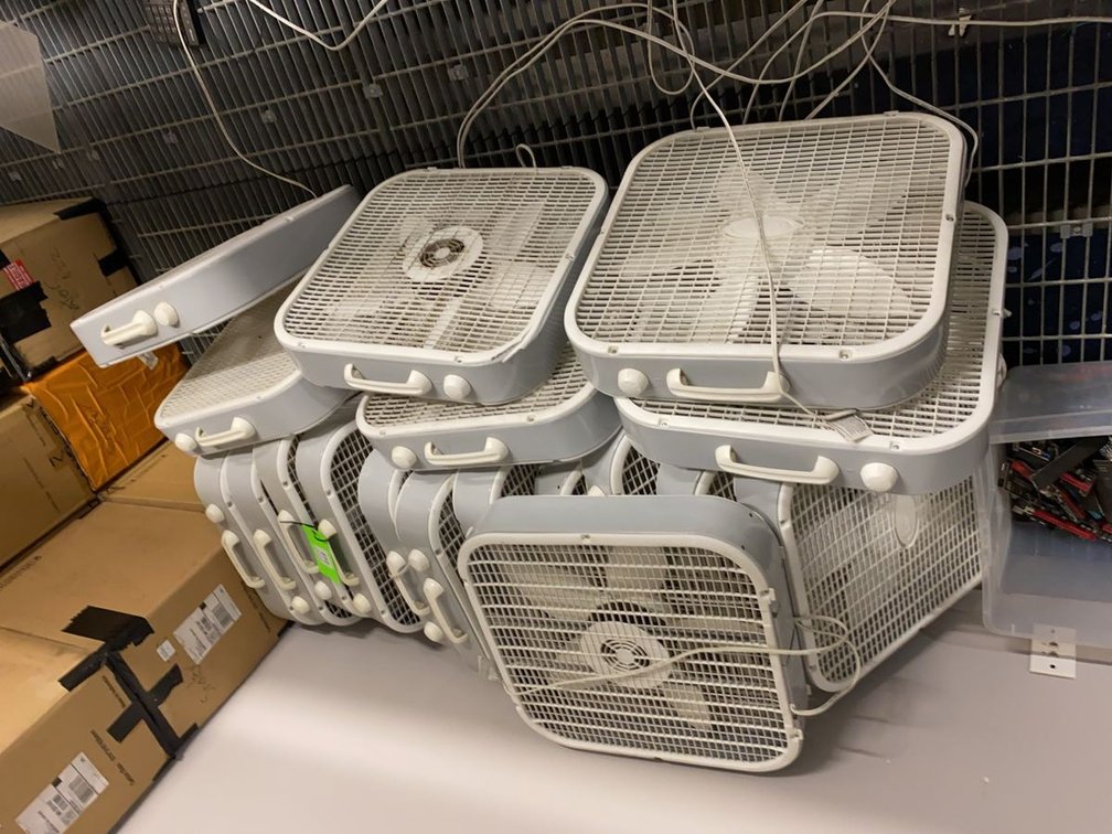 Group of Lasko Box Fans