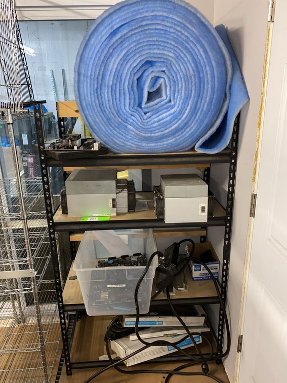 Group of ASIC Miners, Mining Motherboards, and Rack PDUs