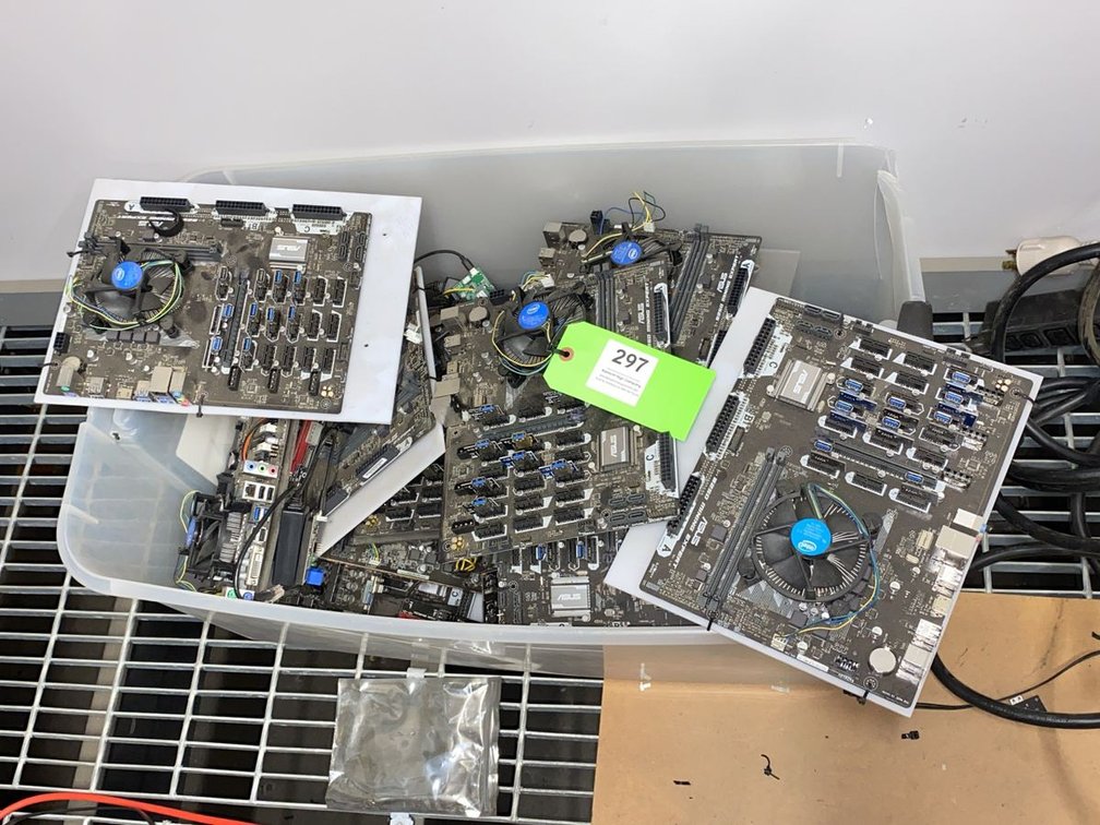 Assortment of ASUS B250 Mining Expert and H110 Pro BTC+ Boards