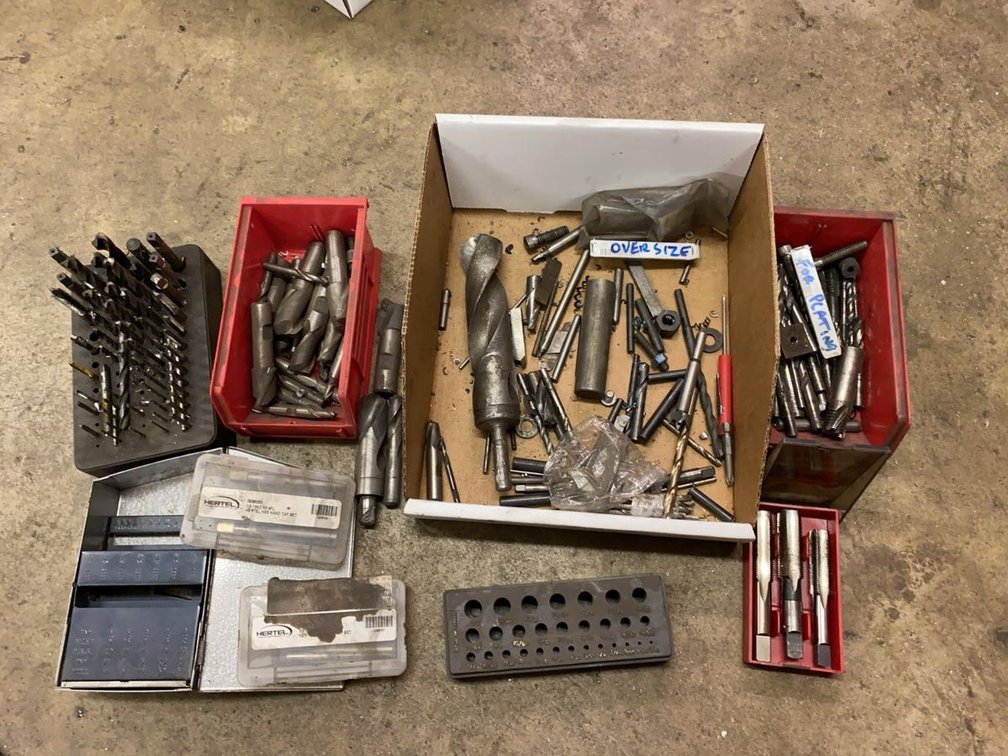 Group of Machinist Tooling Taps Drill Bits Counterbores