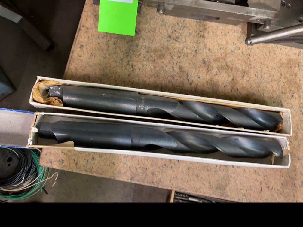 (2) HSS 1-9/16in Taper Shank Drills