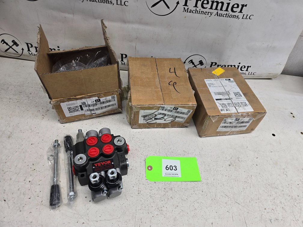 (3) VEVOR Model: KZF2S11GPMYY00001V0 Two-spool Monoblock Hydraulic Directional Control Valve