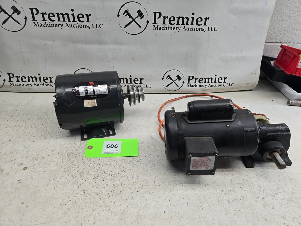 (2) Motors, RU Model: I-115, and a Gear Motor No Tag, 115 Volt
