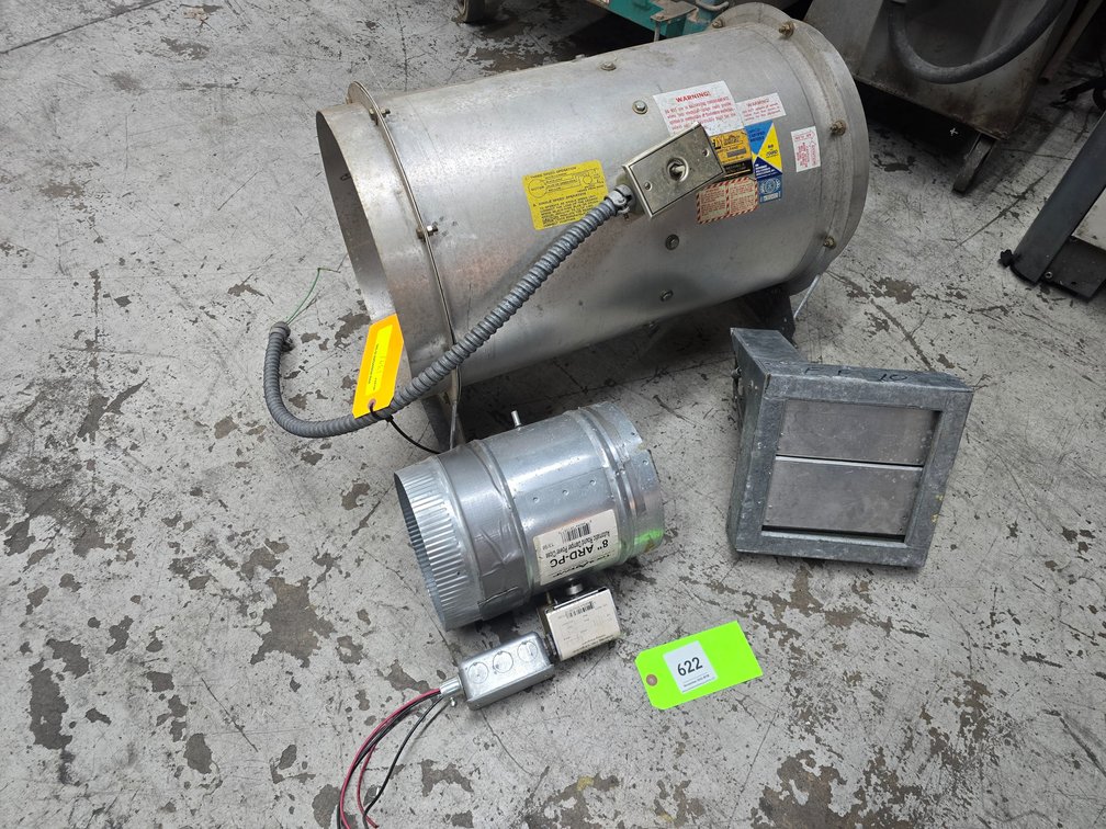 (3)  Ventilation Duct Equipment,  Acme CentriMaster P133, Trol-A-Temp 8" ARD-PC