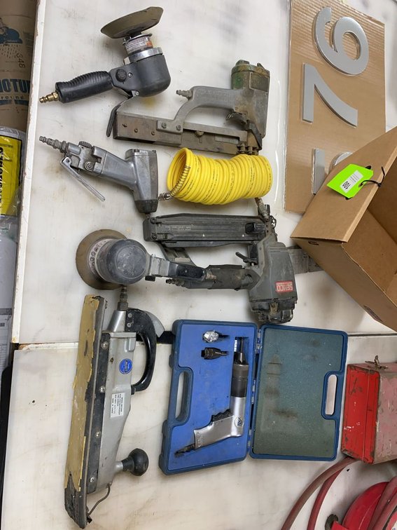 Group of Air-Powered Shop Tools