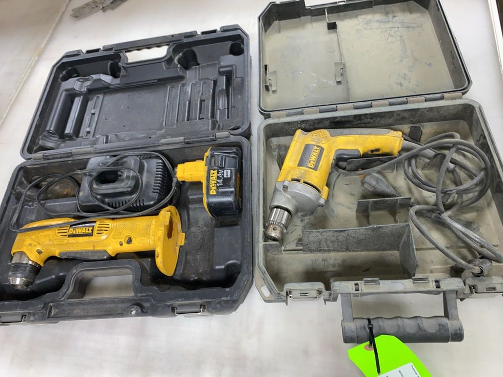 Pair of DeWalt Power Drills with Hard Cases