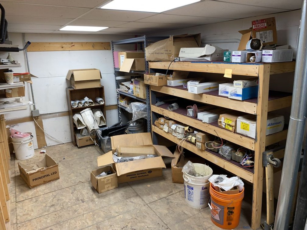 Group of Commercial Electrical and Lamp Inventory